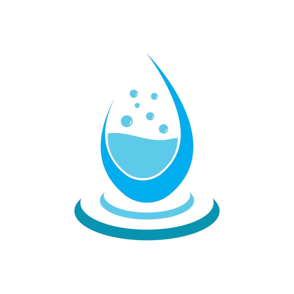 vettore del modello di logo di goccia d'acqua