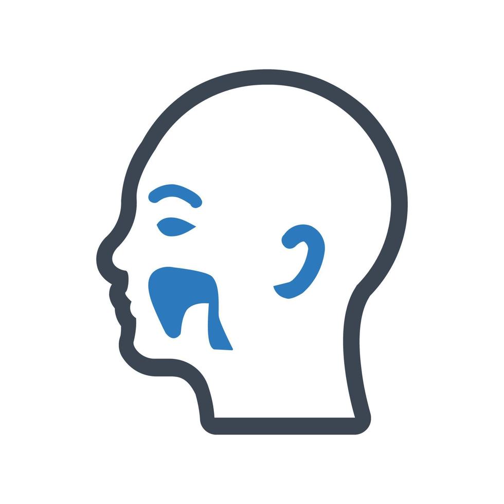icona del cancro orale, simbolo del problema dentale vettore