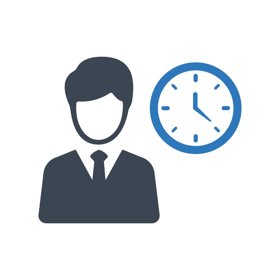 icona di gestione del tempo, simbolo del programma orario vettore
