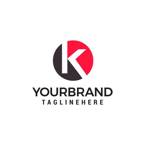 lettera k logo design concetto modello vettoriale