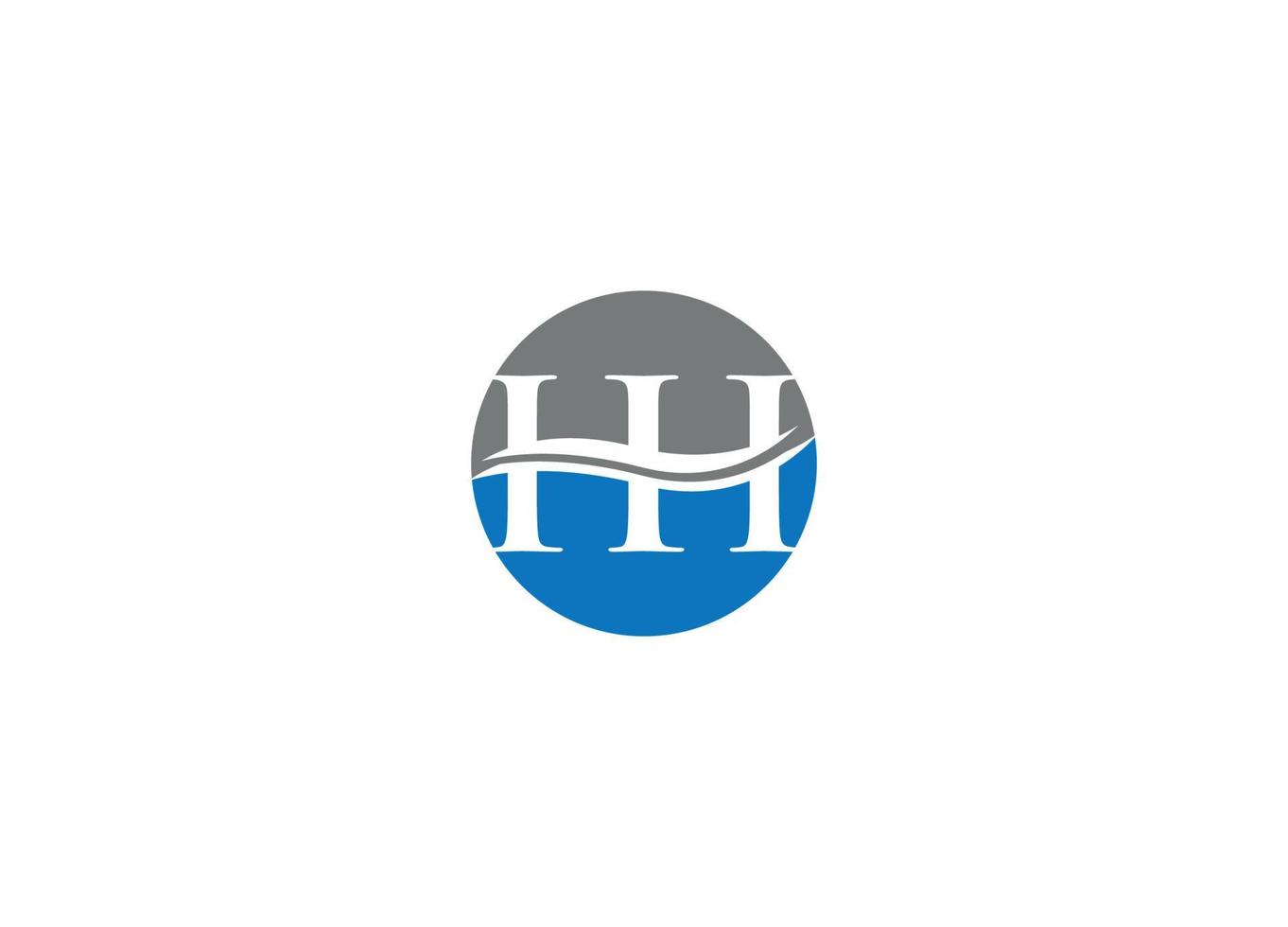 hh modello di icona vettoriale di design del logo moderno iniziale