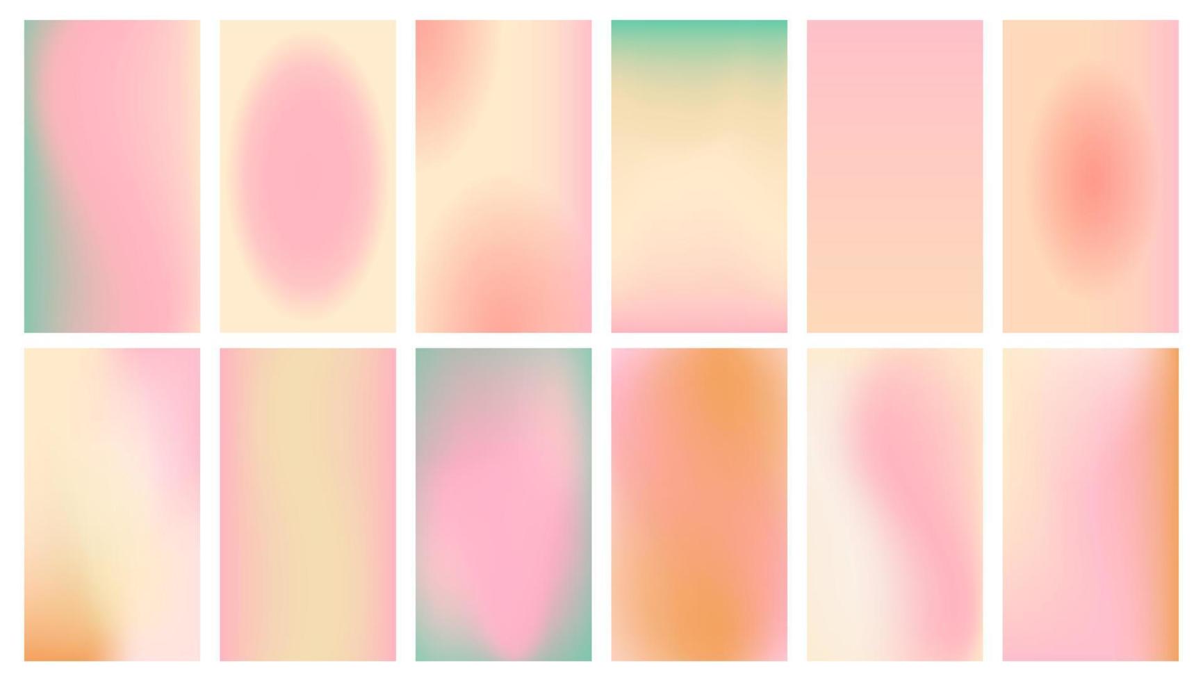 storie di sfondi di social media con un design sfumato astratto. copertura fluida rosa, blu, viola, viola vettore