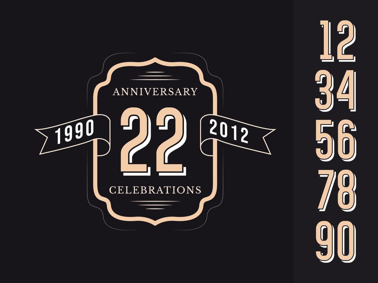 celebrazioni dell'anniversario ccollections logo design concept vettore