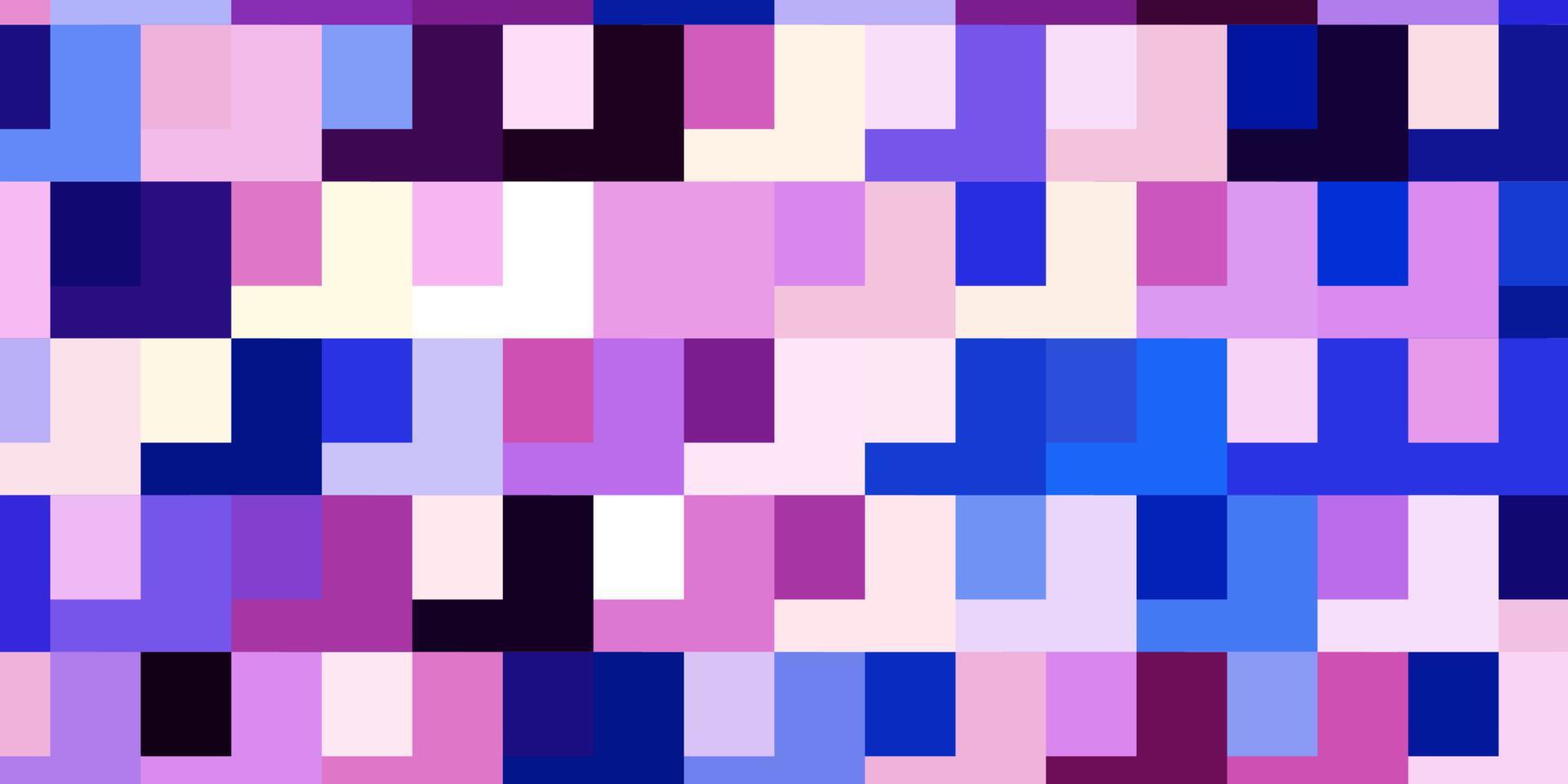 sfondo vettoriale rosa chiaro, blu con rettangoli.
