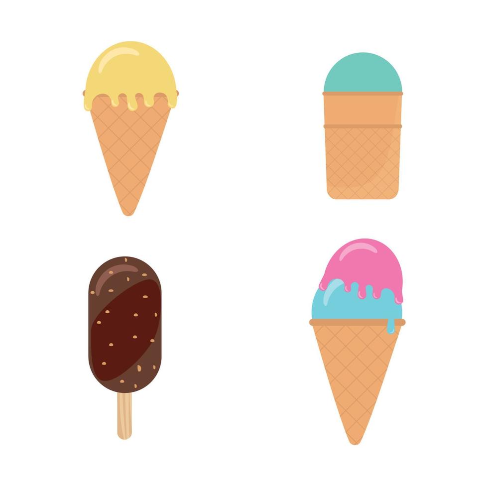 vettore di gelato. illustrazione fast food dolce