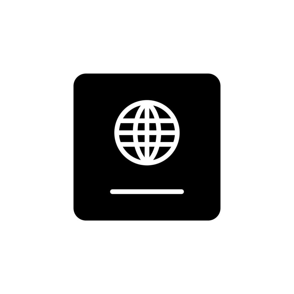 passaporto, viaggio, business icona solida illustrazione vettoriale modello logo. adatto a molti scopi.