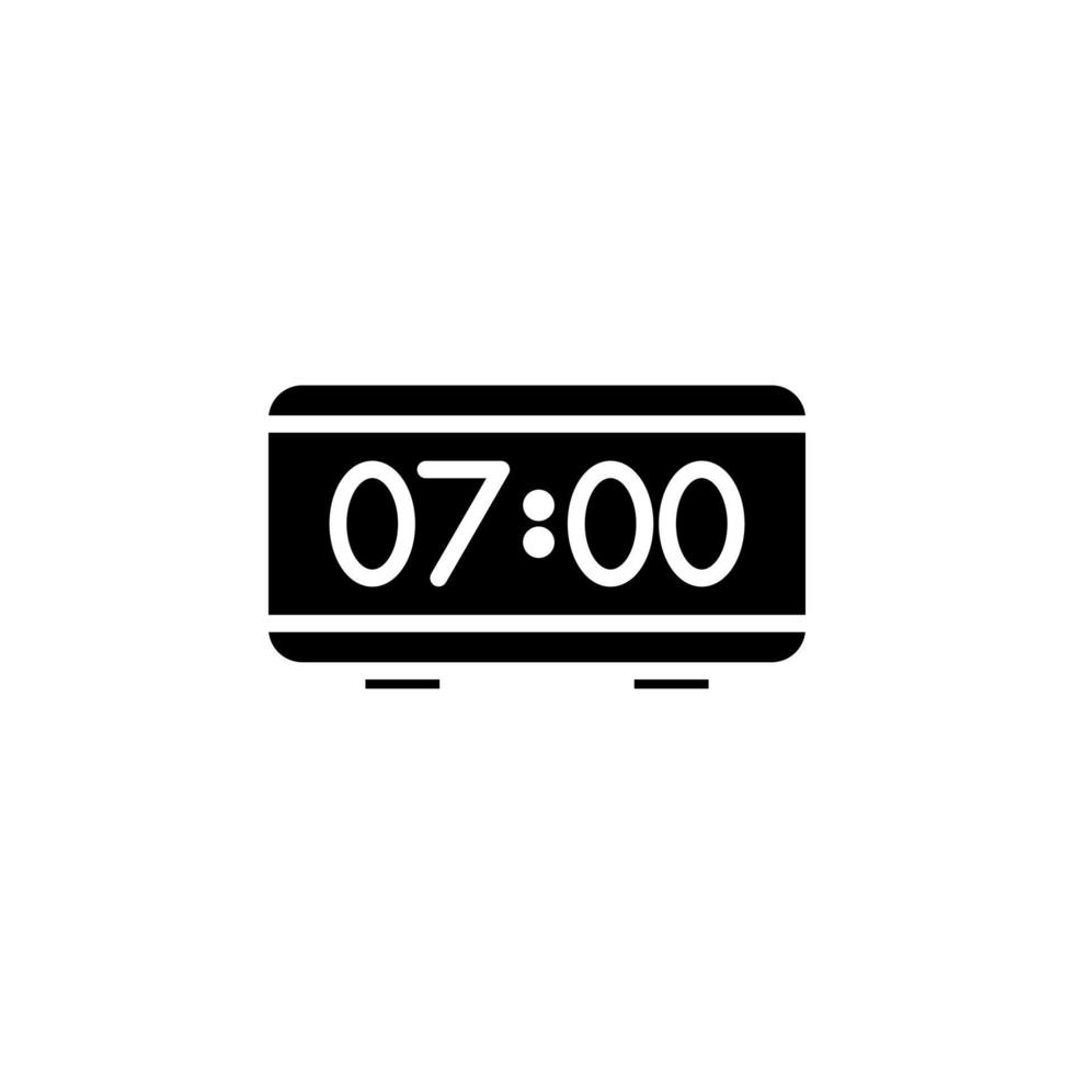orologio, timer, tempo icona solida illustrazione vettoriale modello logo. adatto a molti scopi.