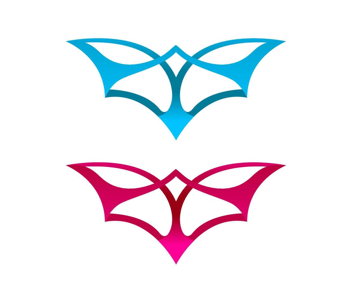 disegno del logo del pipistrello vettore