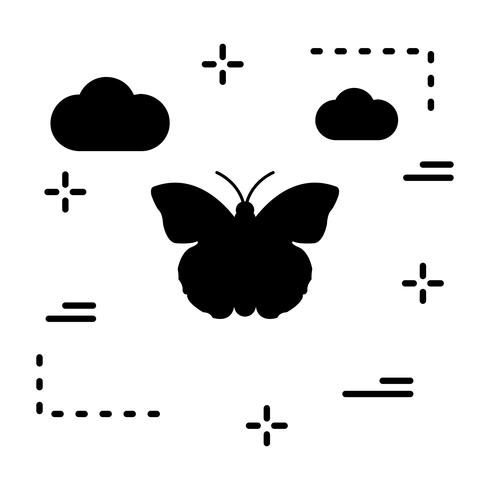 Icona della farfalla vettoriale