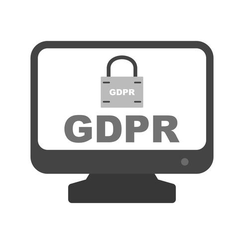 Icona di blocco di sicurezza vettoriale GDPR