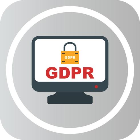 Icona di blocco di sicurezza vettoriale GDPR