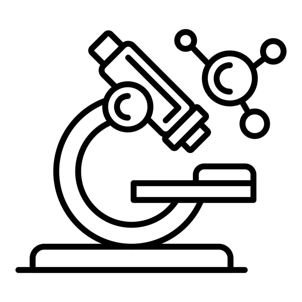 icona della linea del microscopio vettore