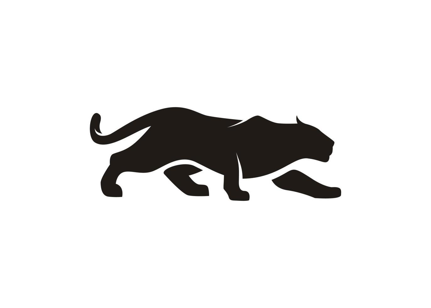 jaguar puma ghepardo pantera silhouette logo design ispirazione vettore