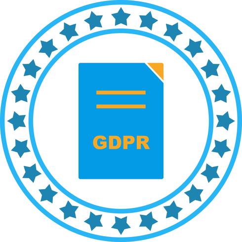 Icona del documento GDPR vettoriale