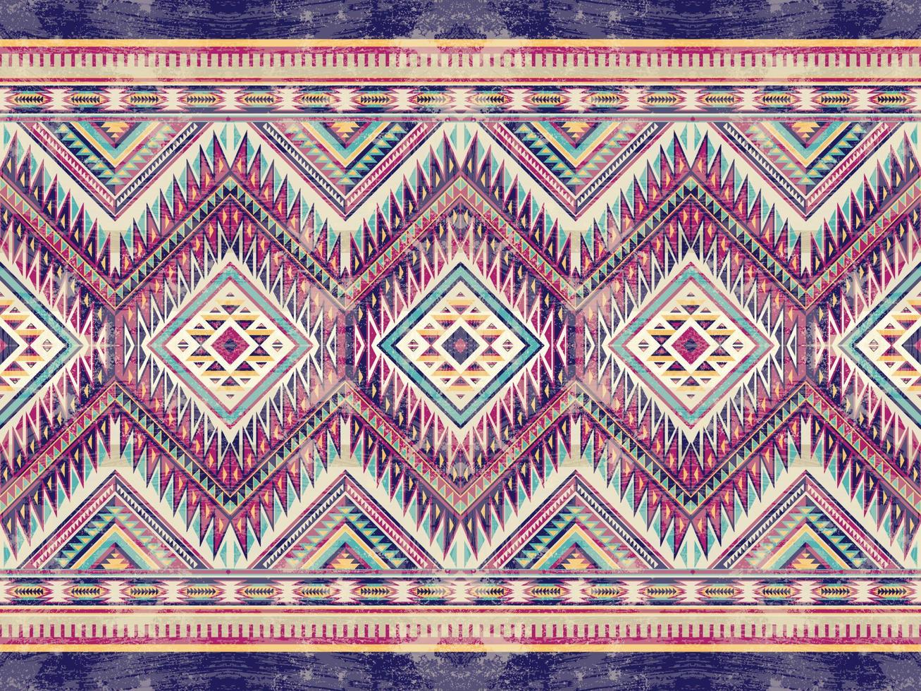 nativo americano indiano ornamento modello geometrico etnico tessile tessitura tribale azteco modello navajo messicano tessuto senza cuciture vettore decorazione moda