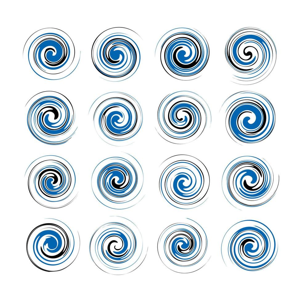 insieme di elementi di design astratto twister vettore