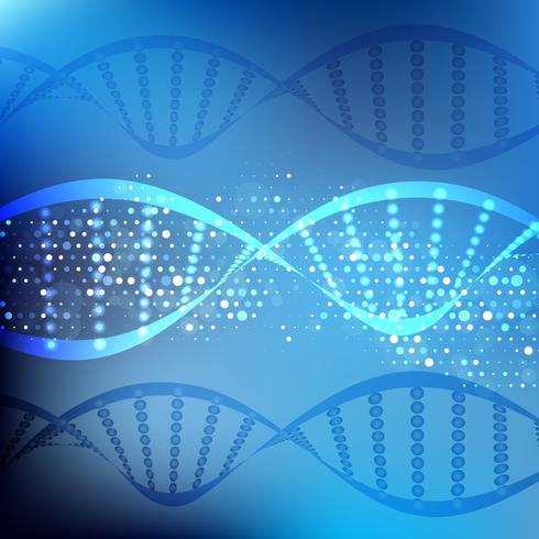 DNA astratto si fonde sullo sfondo vettore