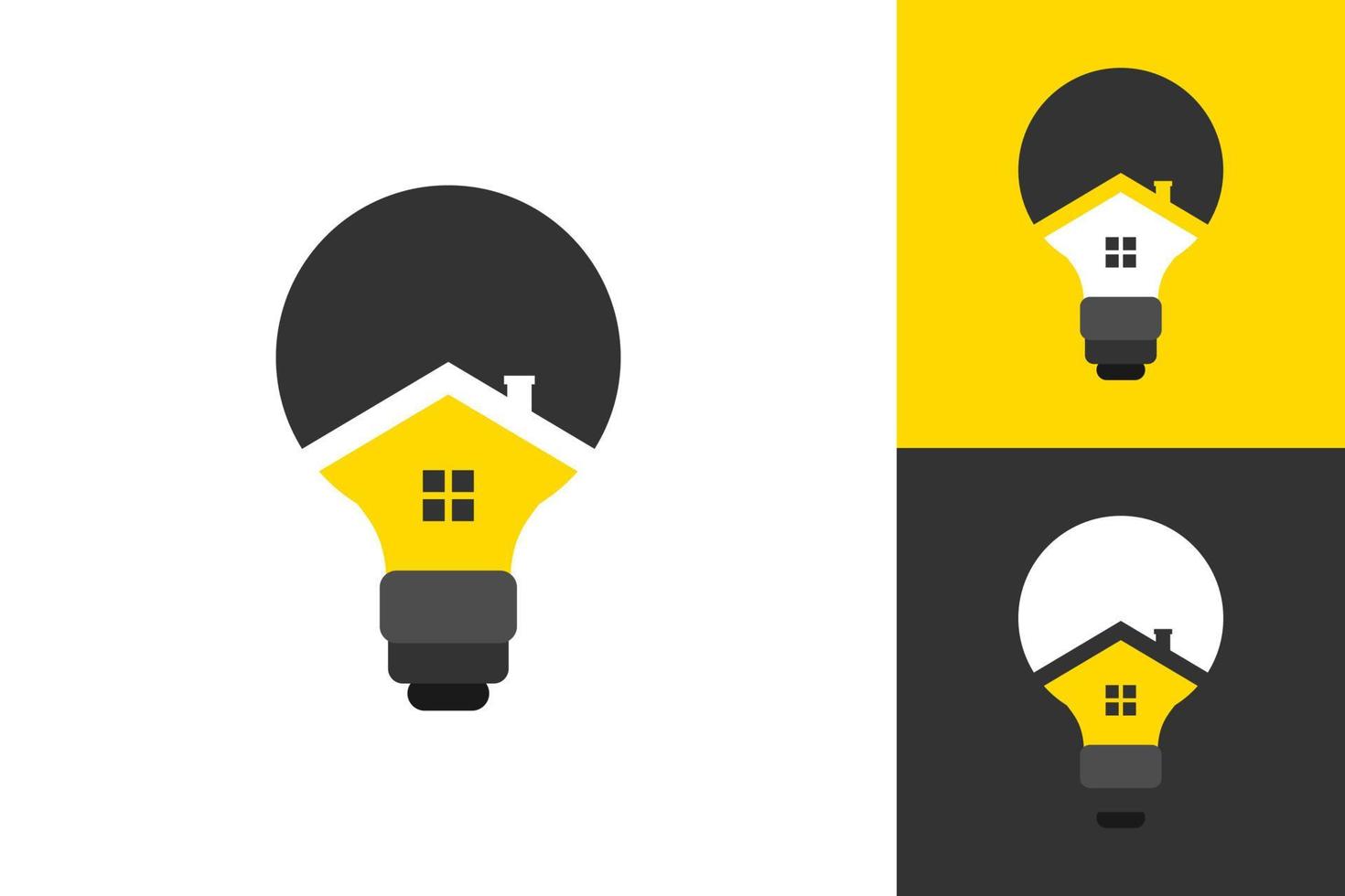 illustrazione grafica vettoriale del logo della casa della lampada. perfetto da utilizzare per l'azienda tecnologica