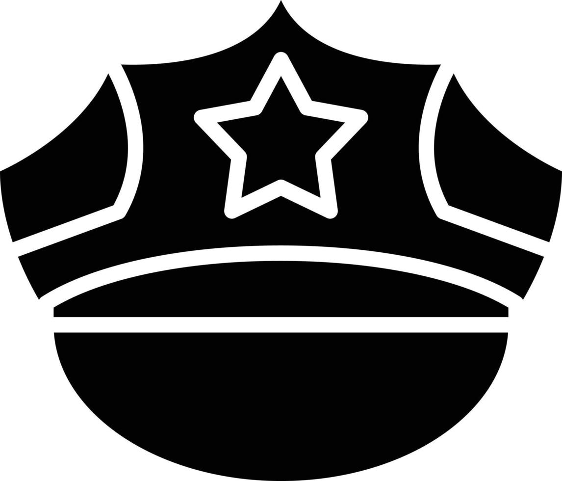 stile dell'icona del cappello della polizia vettore