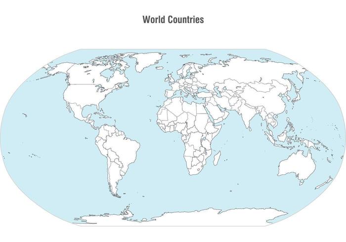 Vettore della mappa dei paesi del mondo