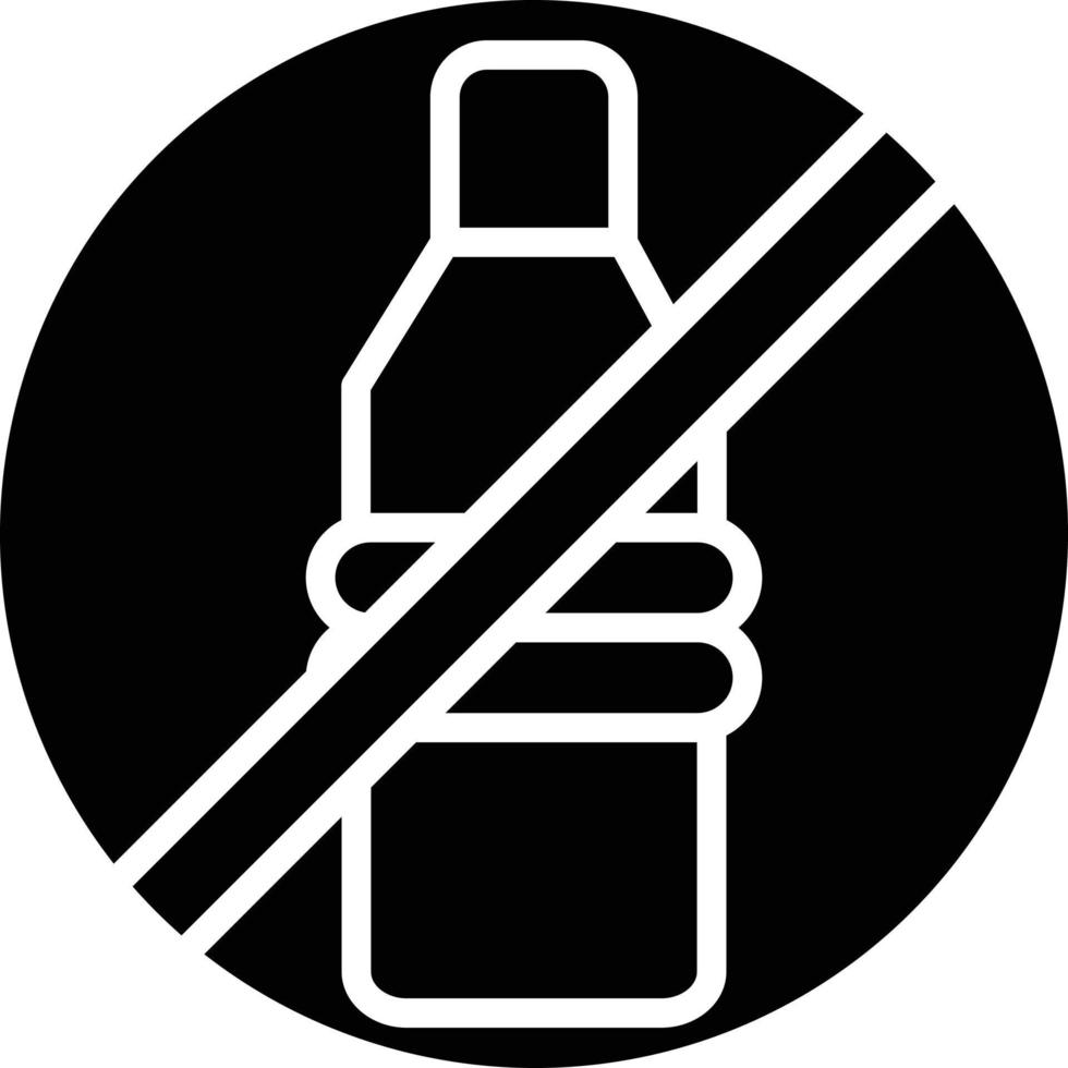 nessuno stile icona bottiglie di plastica vettore