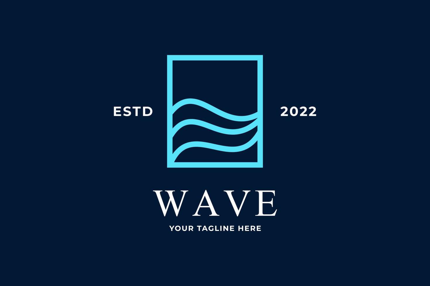 vettore di progettazione del logo dell'onda del mare semplice