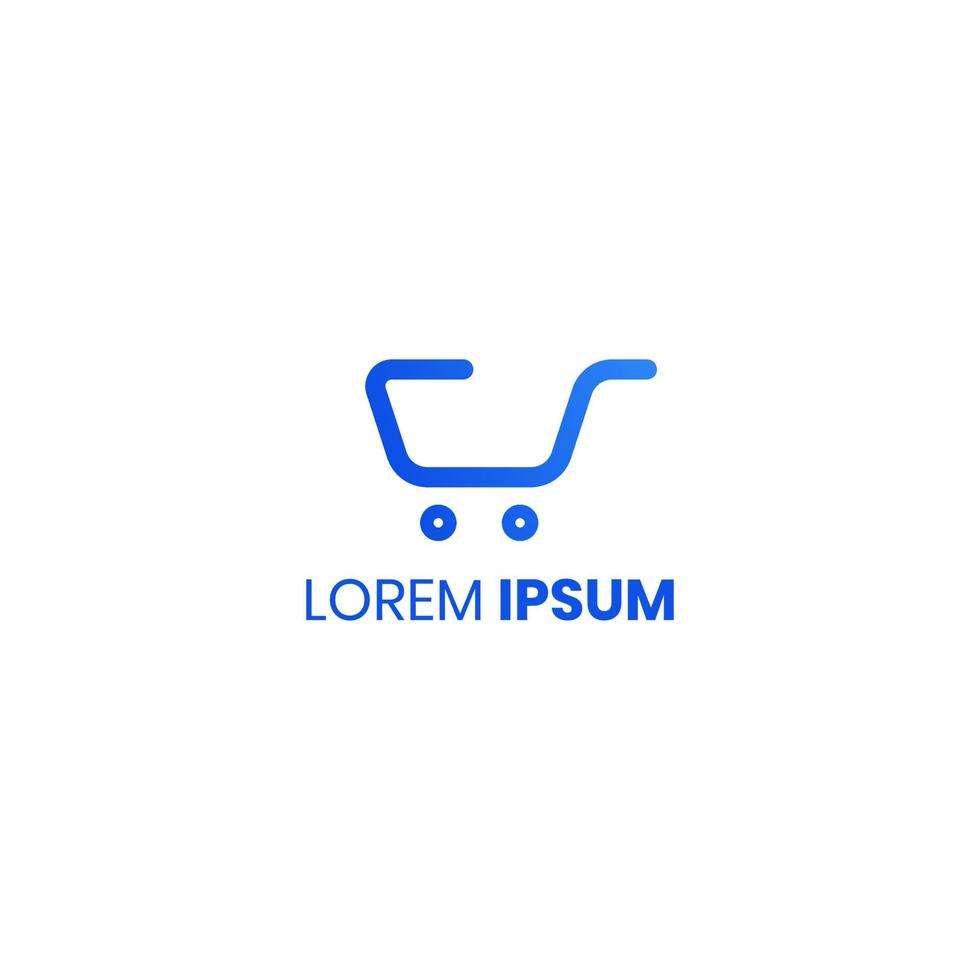 design del logo del negozio online dell'icona vettore