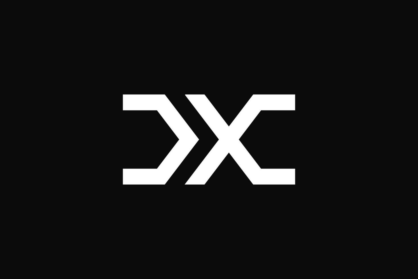 vettore di progettazione logotipo monogramma dx