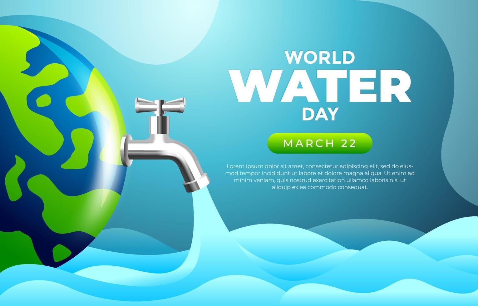 sfondo della giornata mondiale dell'acqua vettore