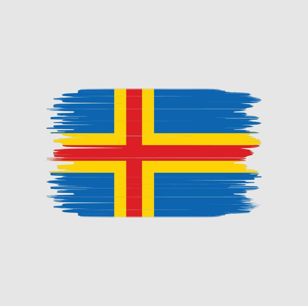 pennellata bandiera isole aland. bandiera nazionale vettore