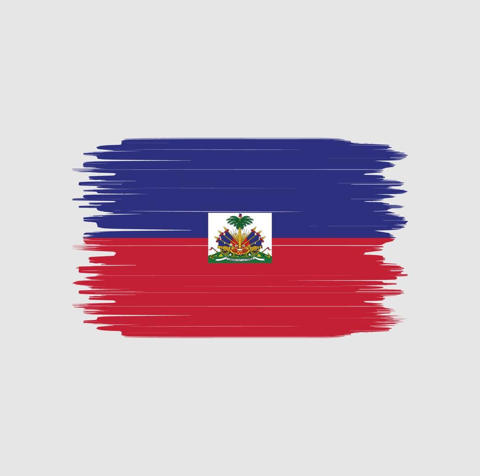 pennellata bandiera di haiti. bandiera nazionale vettore
