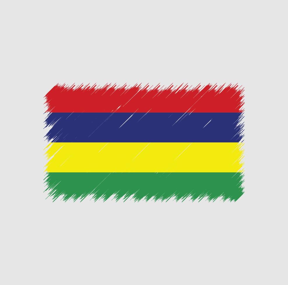 pennellata bandiera maurizio. bandiera nazionale vettore
