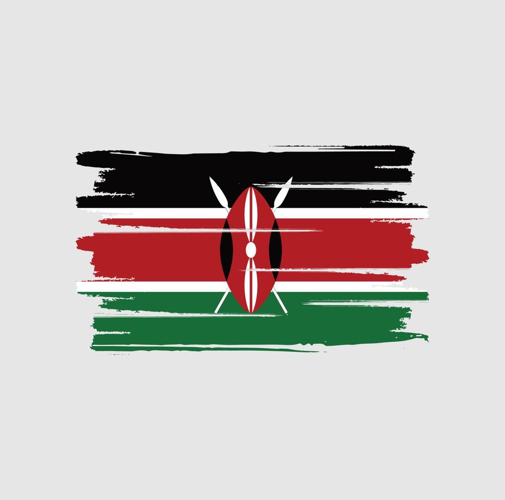 pennellate della bandiera del kenya vettore