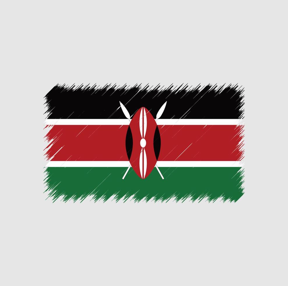 pennellata bandiera kenya. bandiera nazionale vettore