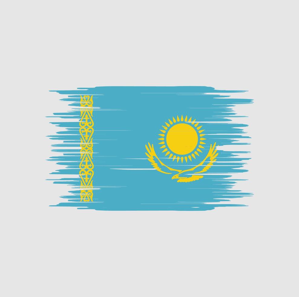 pennellata bandiera kazakistan. bandiera nazionale vettore