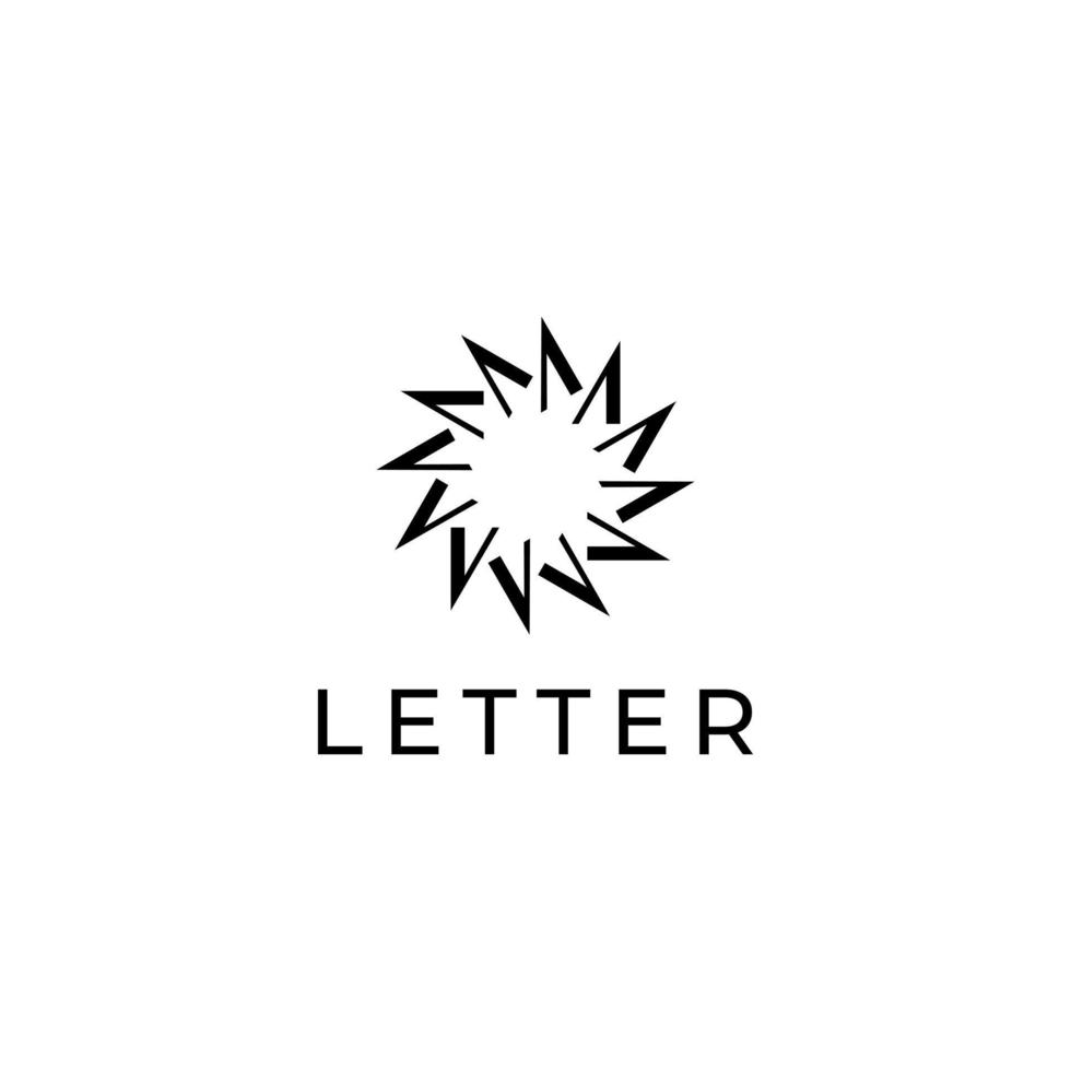 tech logo astratto lettera piatta un sole moderno vettore