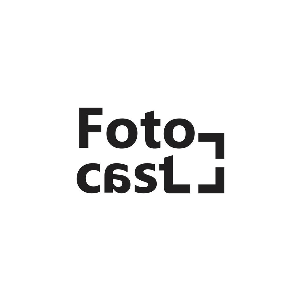 concetto di messa a fuoco della fotocamera con logotipo fotografico vettore