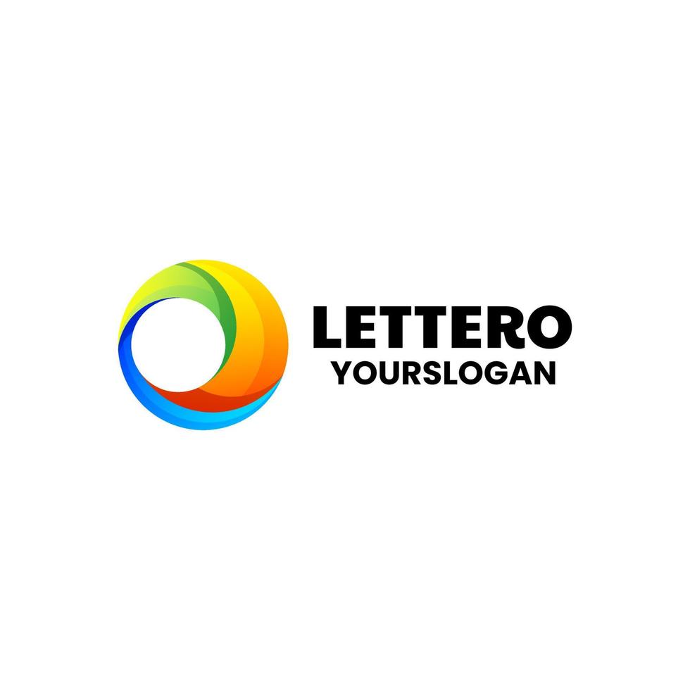 moderna lettera o logo colorato design vettore