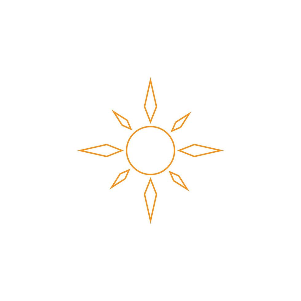 disegno del modello di logo dell & # 39; icona dell & # 39; illustrazione di vettore del sole