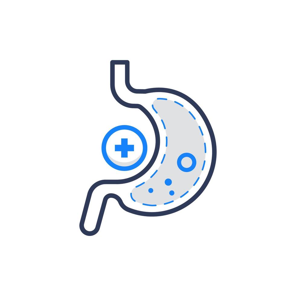 illustrazione dell'icona medica dello stomaco vettore