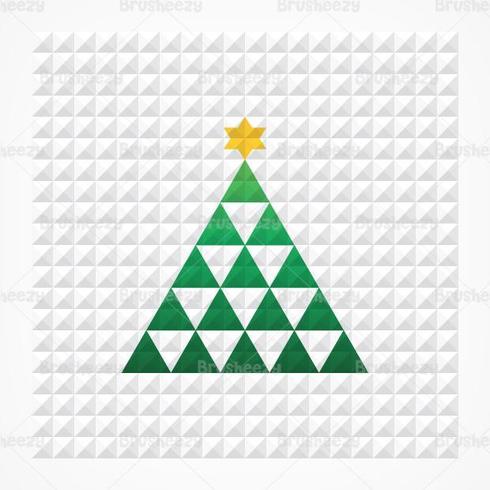 Pyramid Squares Christmas Tree Vector Background