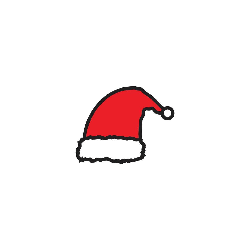 disegno del logo di babbo natale. vettore