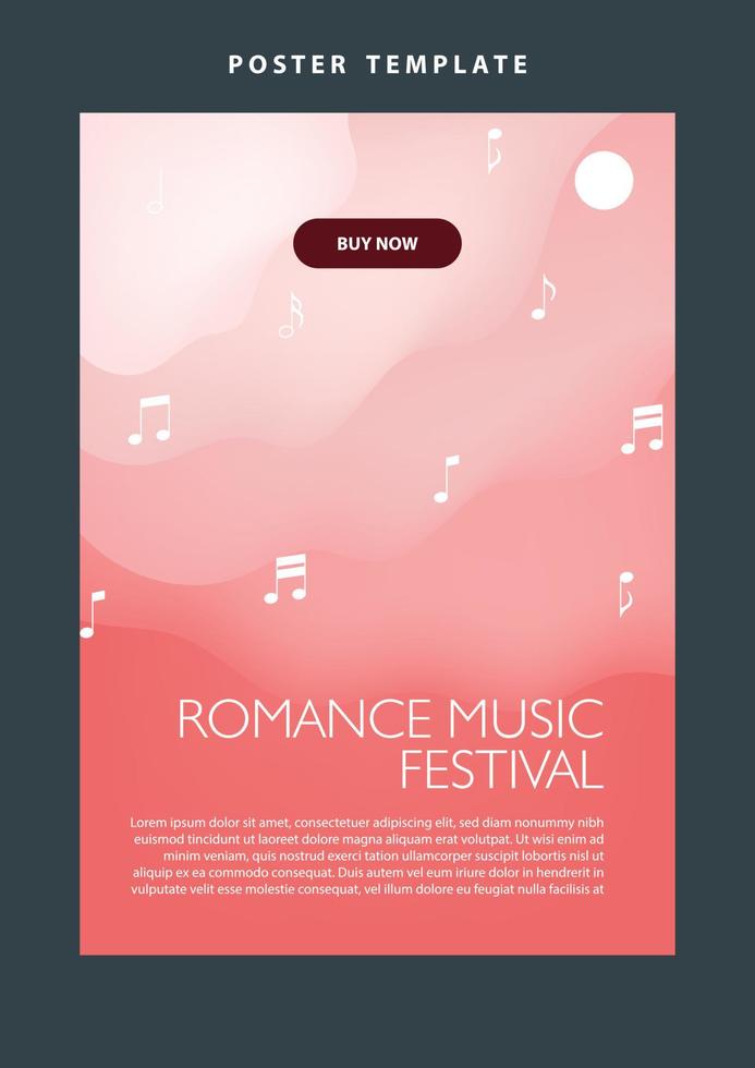 modello di pagina di destinazione presentazione del sito Web marketing digitale design piatto avvio evento musica per feste vettore