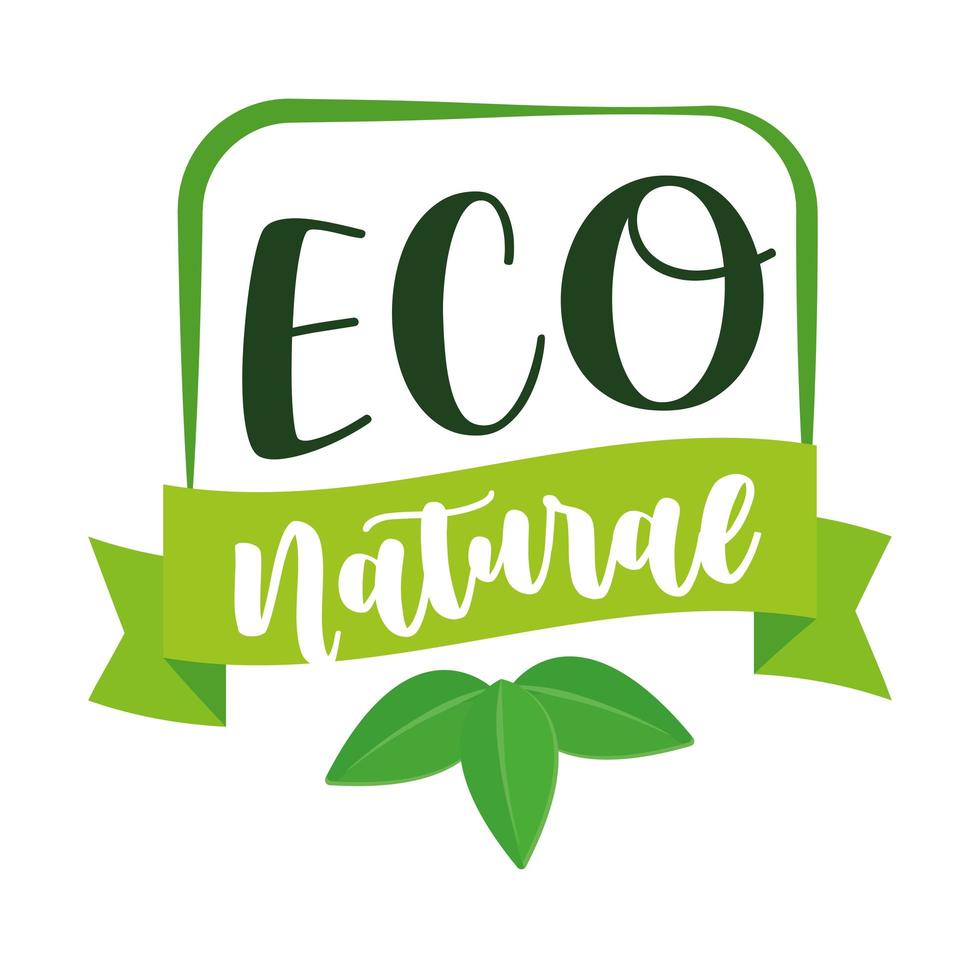 etichetta ecologica naturale vettore