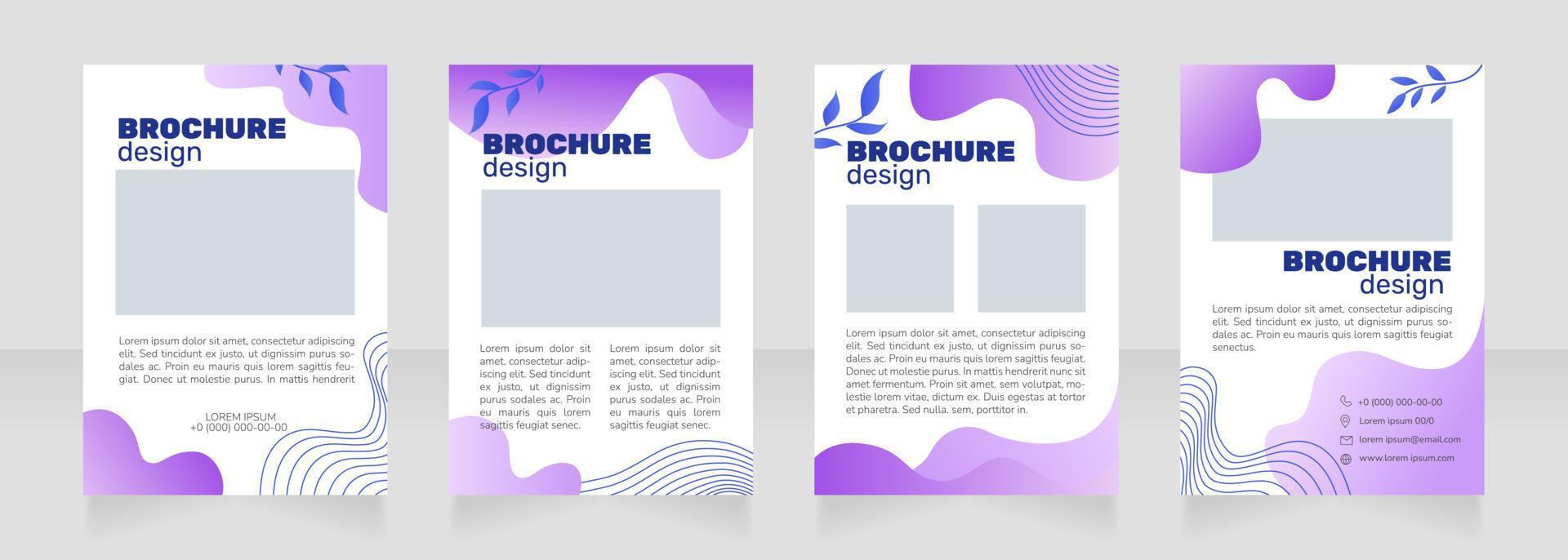 design di brochure in bianco promozionale di marca di cosmetici biologici vettore