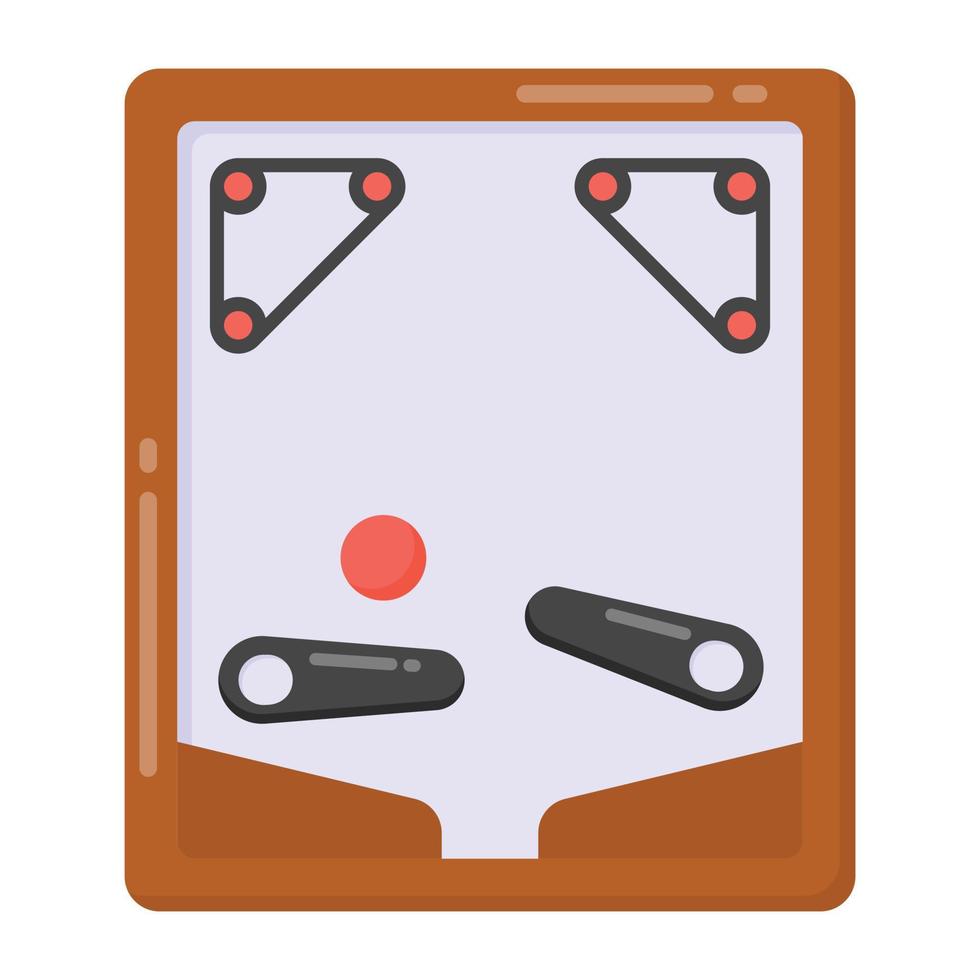 icona di stile piatto flipper, macchina da gioco vettore