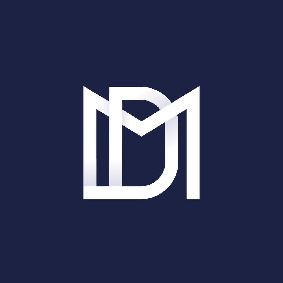logo lettere md, design monogramma vettore