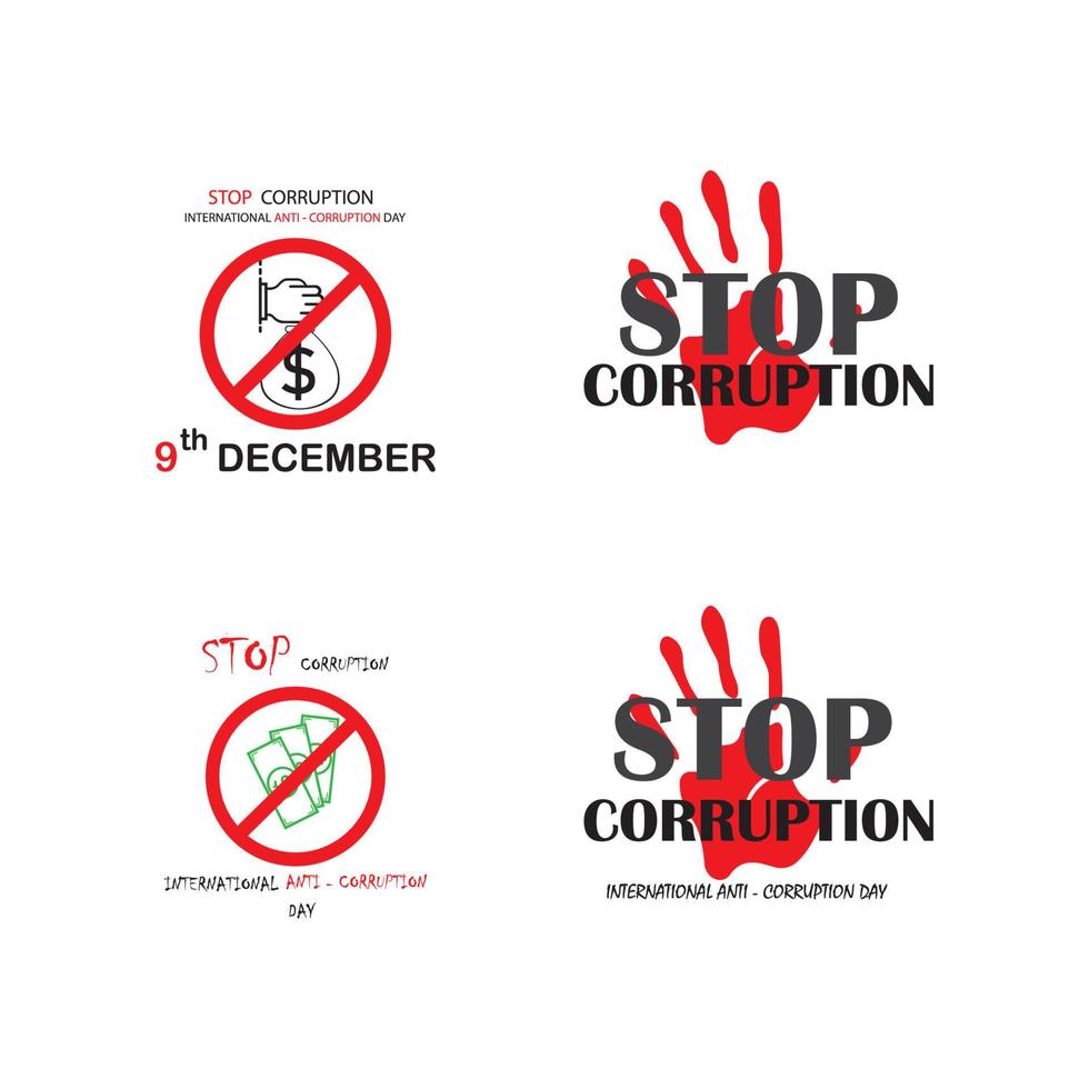 giornata mondiale della corruzione vettore