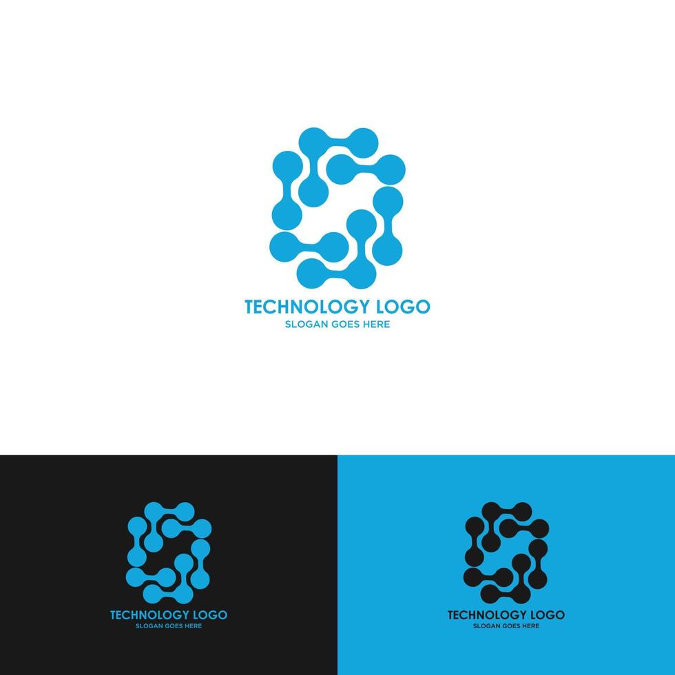 design del logo tecnologico, modello di illustrazione vettoriale di disegni logo