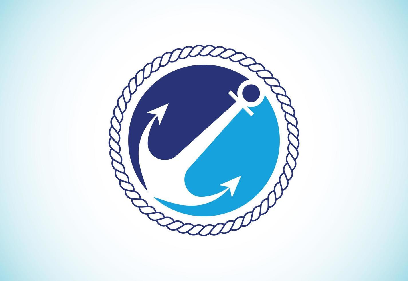 vettore di progettazione del logo di crociera, modello di progettazione del logo del marchio di ancoraggio